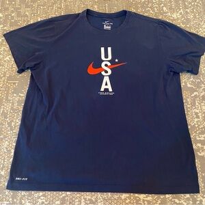Nike Tee USA Short sleeve Shirt Color Navy‎ Size XXL